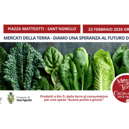 Domenica a Sant’Agnello appuntamento con il “Mercato della Terra” Slow Food
