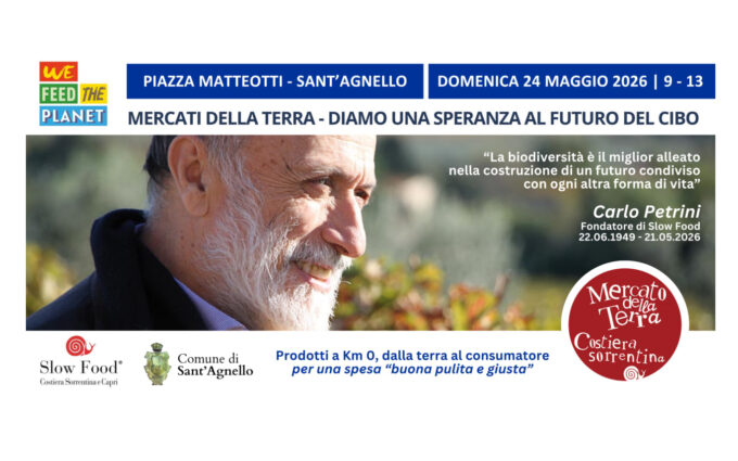 Domenica 24 maggio a Sant’Agnello il consueto appuntamento con il “Mercato della Terra”