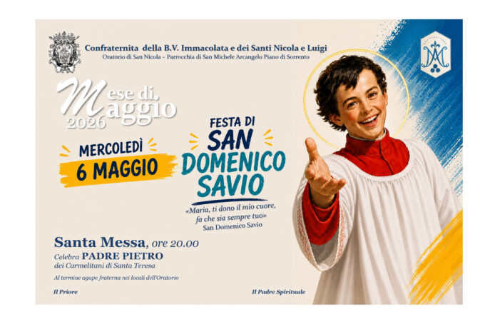 Piano di Sorrento, l’Oratorio di San Nicola celebra San Domenico Savio
