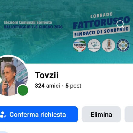 Sorrento, clonato il profilo Facebook del sindaco Corrado Fattorusso: cittadini invitati alla prudenza