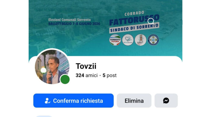 Sorrento, clonato il profilo Facebook del sindaco Corrado Fattorusso: cittadini invitati alla prudenza
