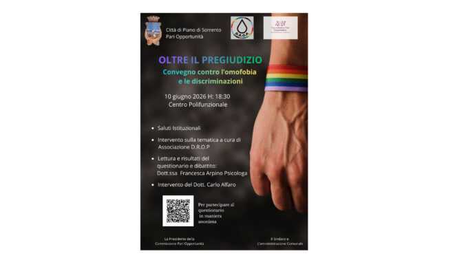A Piano di Sorrento “Oltre il pregiudizio”: un convegno contro l’omofobia e le discriminazioni