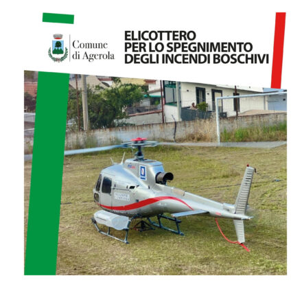 Agerola, operativo per il terzo anno il presidio con elicottero antincendio per la tutela del territorio