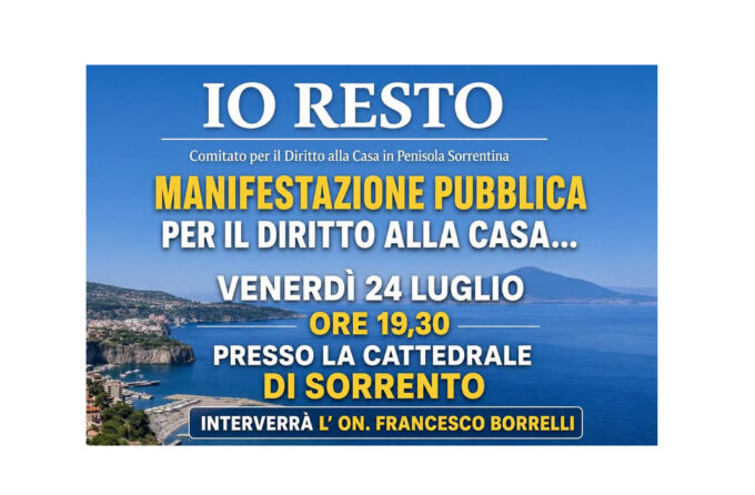 Sorrento, in piazza per il diritto alla casa: manifestazione contro la crisi abitativa