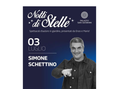 Cava de’ Tirreni, il 3 luglio Simone Schettino a “Notti di Stelle” al Palazzo San Giovanni