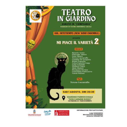 A Piano di Sorrento il teatro si trasferisce in giardino: questa sera in scena “Mi piace il Varietà n. 2”