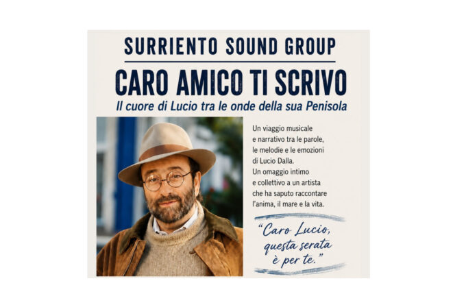 A Sant’Agnello “Caro amico ti scrivo”: all’Oasi in Città l’omaggio a Lucio Dalla