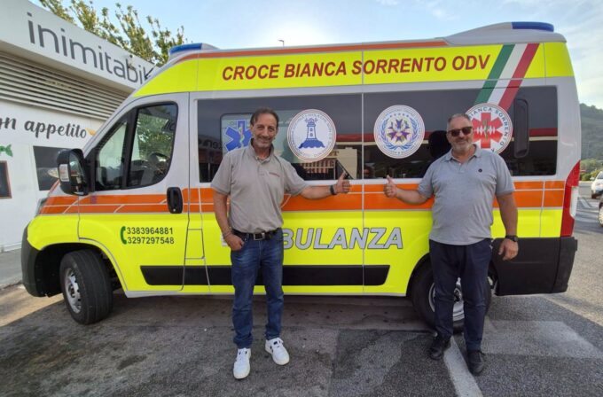 Sorrento, nuova ambulanza per la Croce Bianca: sabato 8 agosto cerimonia di presentazione e benedizione