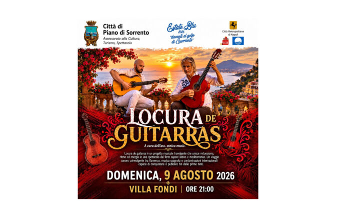 Piano di Sorrento, a Villa Fondi Concerto Locura de Guitarras: una serata travolgente tra flamenco, ritmo e passione