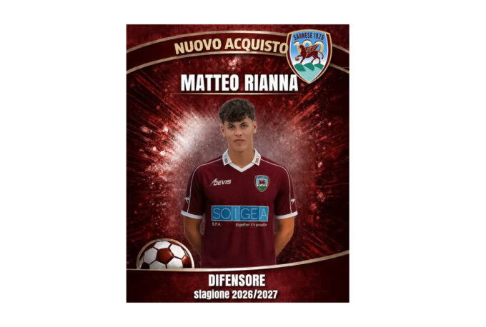 Il positanese Matteo Rianna è un nuovo difensore della Sarnese: il centrale classe 2006 vestirà granata nella stagione 2026/2027