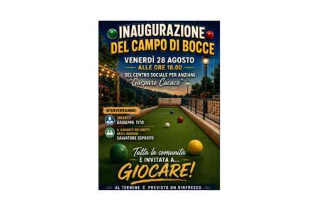 Meta, un nuovo campo di bocce per il Centro Sociale Anziani: inaugurazione il 28 agosto