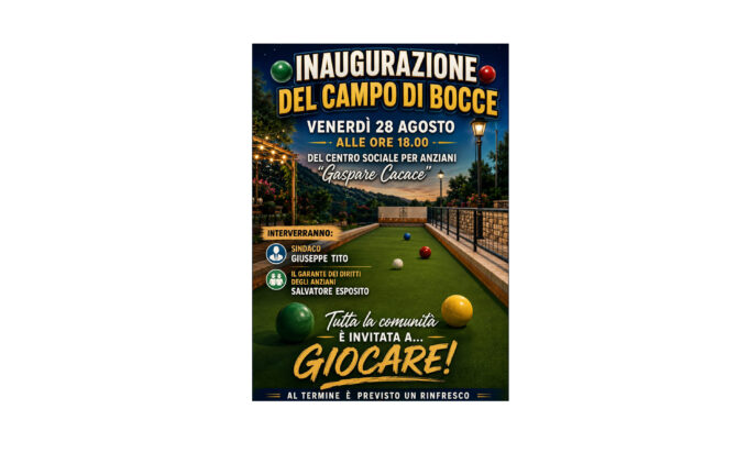 Meta, un nuovo campo di bocce per il Centro Sociale Anziani: inaugurazione il 28 agosto