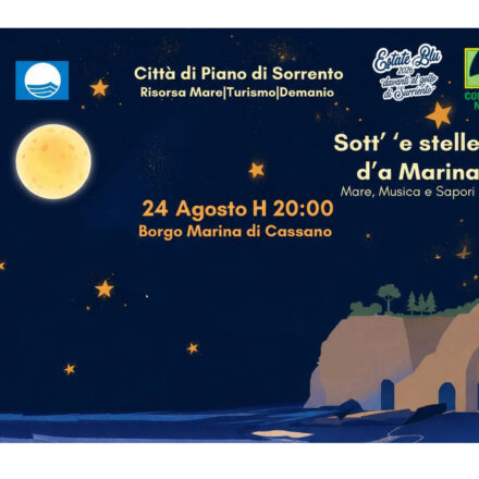 Questa sera a Piano di Sorrento “Sott’ ’e stelle d’’a marina”: sapori, musica e tradizioni a Marina di Cassano