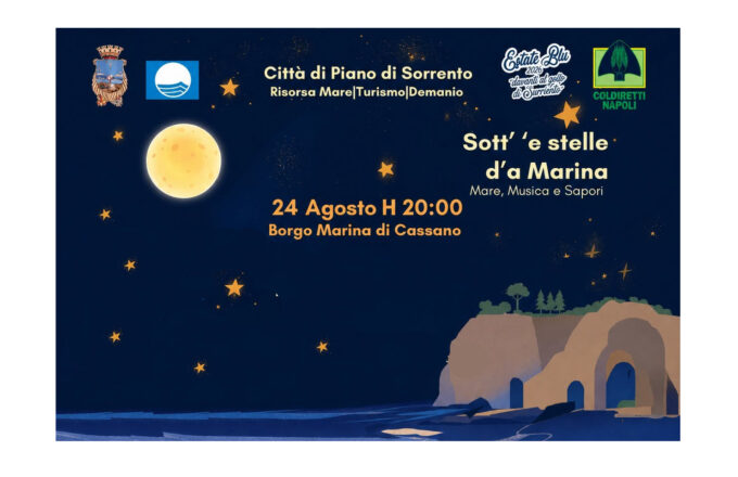 Questa sera a Piano di Sorrento “Sott’ ’e stelle d’’a marina”: sapori, musica e tradizioni a Marina di Cassano