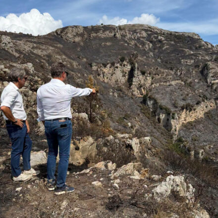 Incendio ad Arola, sopralluogo di Francesco Emilio Borrelli e Rosario Lotito: “La montagna non può essere lasciata sola”