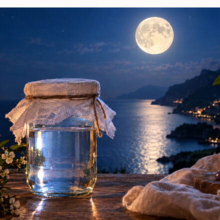 Acqua di Luna piena: come prepararla e come utilizzarla nei piccoli rituali di benessere e spiritualità